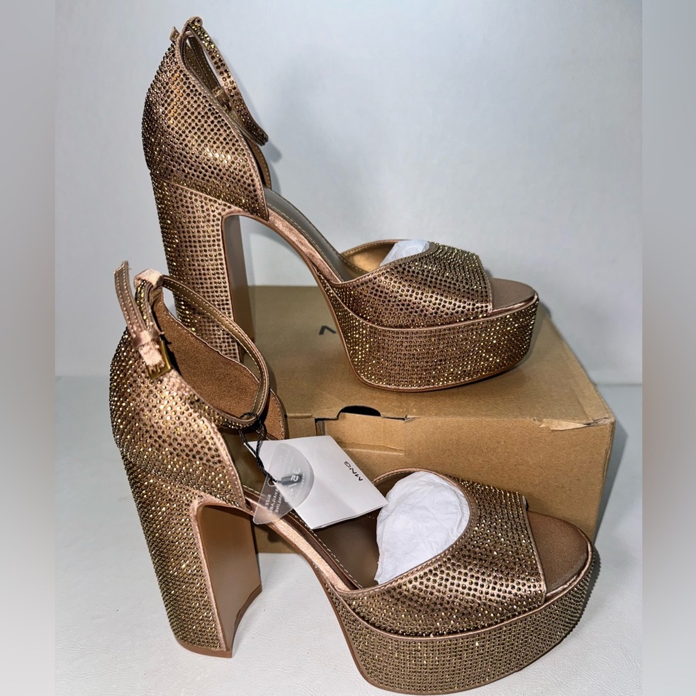Mango Brown Platform Heels